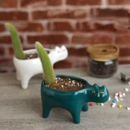 Ceramic Cat Garden Flower Pot 2